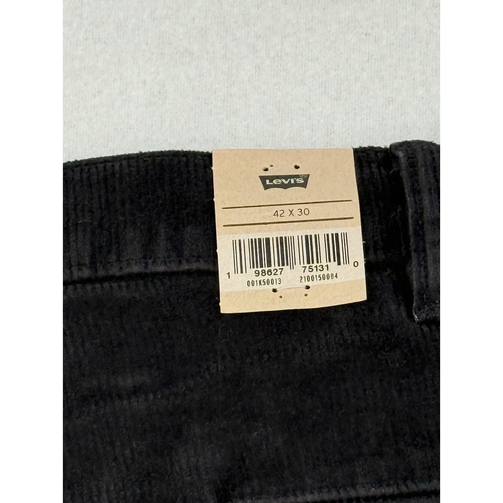 Levis XX Chino Relaxed Straight Corduroy Mens 42x30 Pants Stretch Black